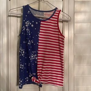 This is a Fourth of July themed kids shirt.